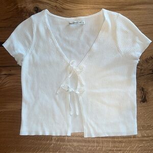 Abercrombie tie front top